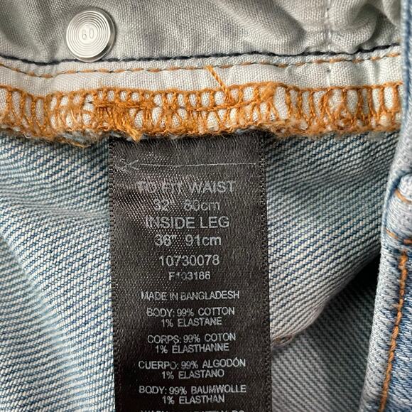 ASOS Womens Jeans Size 32 High Rise Straight Leg Light Wash Blue Denim Jeans - Picture 8 of 11